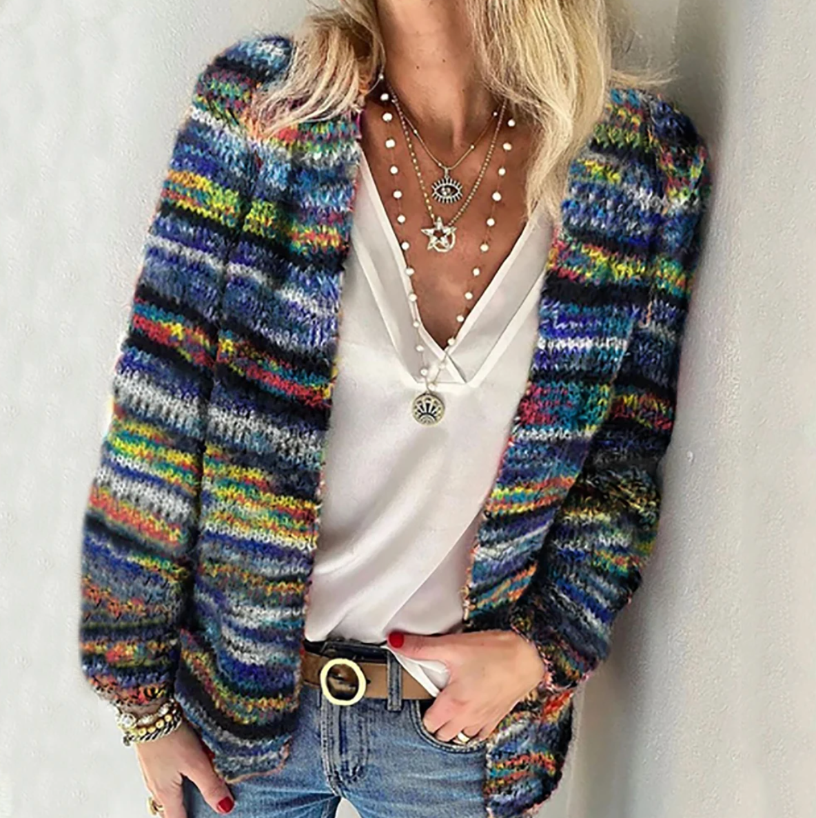 Victoria | Cozy Multicolor Cardigan