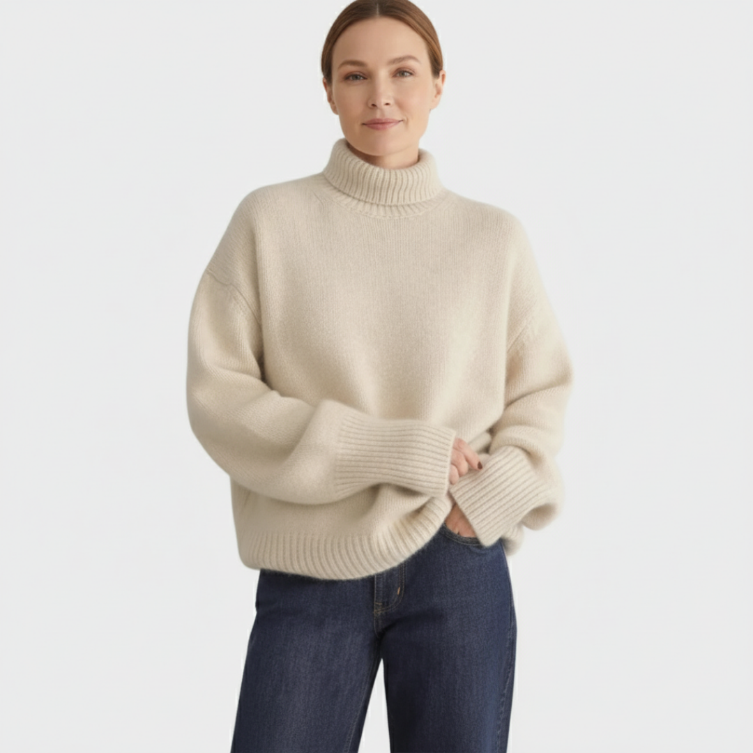 Dorianne – Refined Knit Polo Sweater