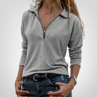 Tessa – Soft Casual Zip sweater