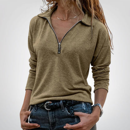 Tessa – Soft Casual Zip sweater