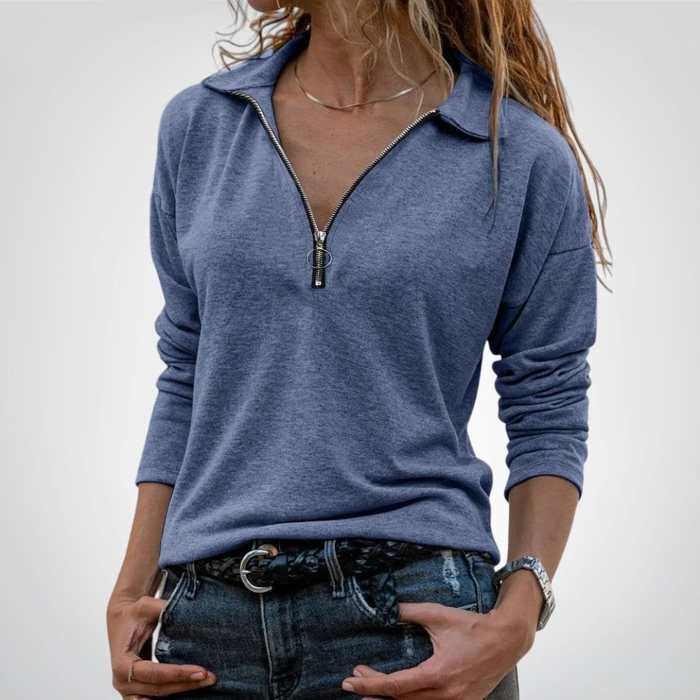 Tessa – Soft Casual Zip sweater