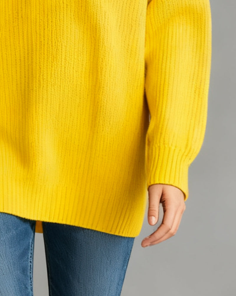 Dahlia - Chic Button Collar Sweater