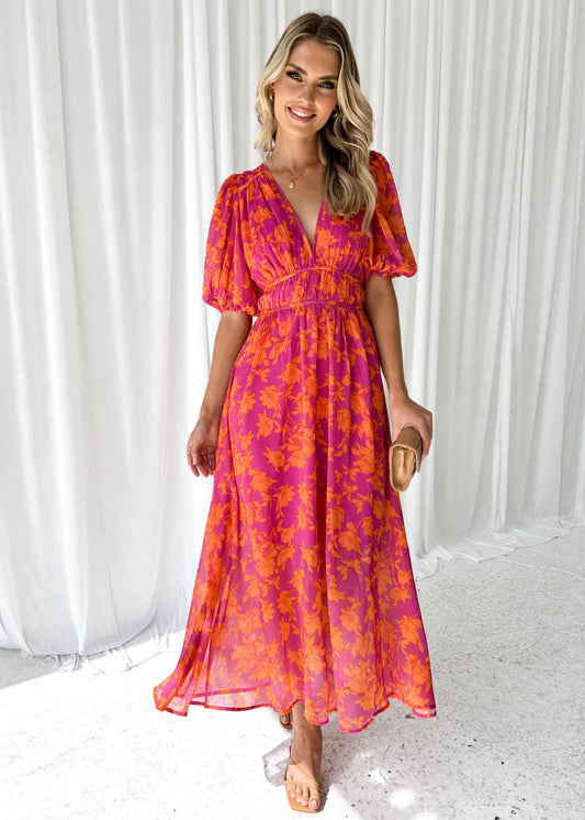 Isla | Elegant Floral Maxi Dress