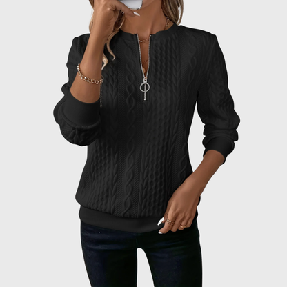 Maya – Knitted Zip Sweater
