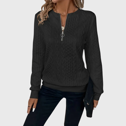 Maya – Knitted Zip Sweater