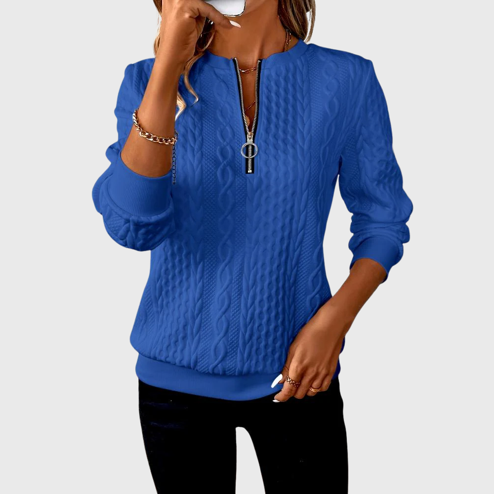 Maya – Knitted Zip Sweater