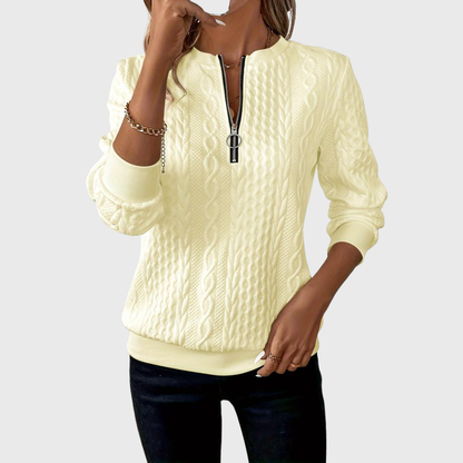 Maya – Knitted Zip Sweater
