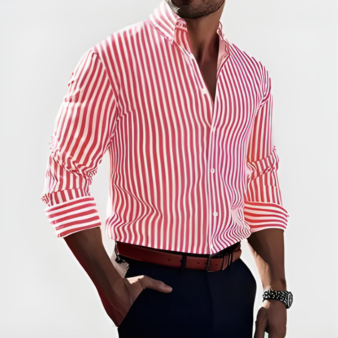 Vance Shirt – Precision Stripe Shirt in Premium Cotton