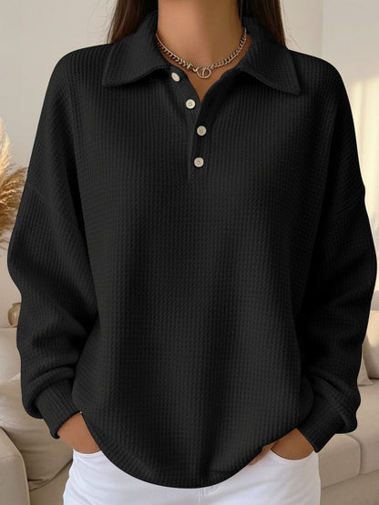Rhenna - Ribbed Polo Sweater