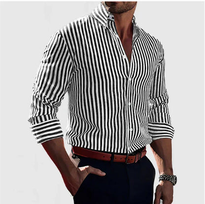 Vance Shirt – Precision Stripe Shirt in Premium Cotton